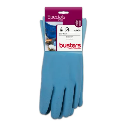 Busters handschoenen Cold Water latex blauw M8 2