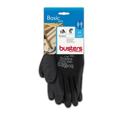 Busters handschoenen Precision nylon zwart M9