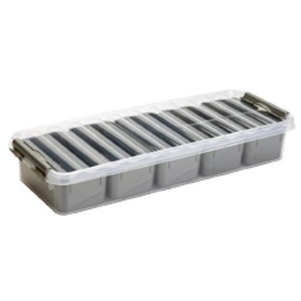 Boîte de rangement Sunware Q-line avec 7 compartiments 2,5L transparent 390x140x65mm