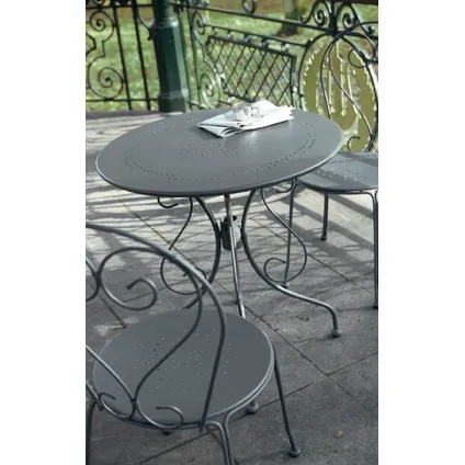 Chaise empilable Central Park Lucille métal anthracique 51x46x89,5cm 3