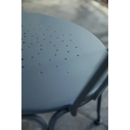 Chaise empilable Central Park Lucille métal anthracique 51x46x89,5cm 12