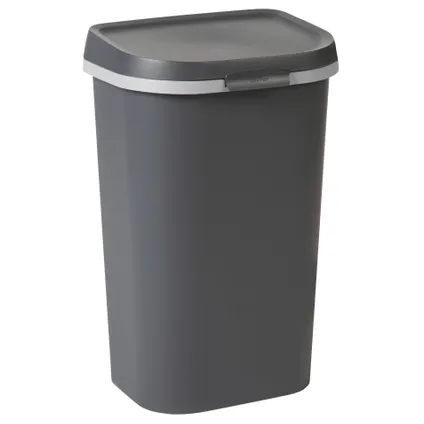 Mount Bank Schoolonderwijs deze Curver vuilnisbak Mistral Flat recycled PVC antraciet 50L