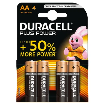 Duracel batterij ALK Plus Power AA 1,5V 4st