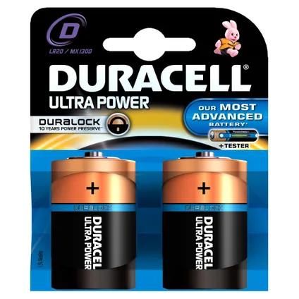 Duracel batterij ALK Ultra Power D 2st