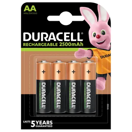 Pile rechargeable Duracell NI-MH staych AA 1950MAH 4 pièces