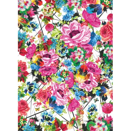 Sanders & Sanders fotobehang flowers multicolor - 184 x 254 cm - 612299