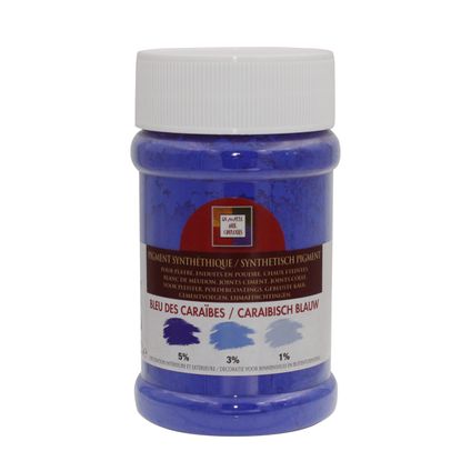 La malle aux couleurs synthetisch pigment voor gips en pleister caraïbisch blauw 250ml