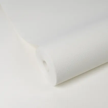 Sencys overschilderbaar vliesbehang Linen wit 3