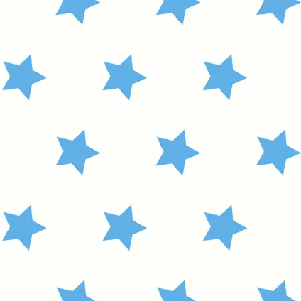 BeYou papierbehang sterren blauw wit 2