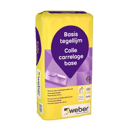 Weber basis tegellijm - wand en vloer - (C1TE) - 20kg