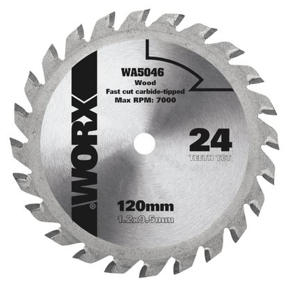 Worx cirkelzaagblad 'WA5046' hout 120 mm