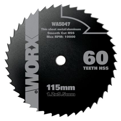 Worx cirkelzaagblad 'WA5047' hout/metaal 115 mm