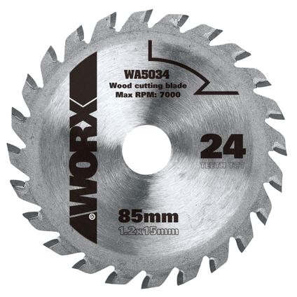 Worx cirkelzaagblad WA5034 TCT 85mm 24T