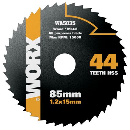 Lame de scie circulaire Worx WA5035 hss 85mm 44T