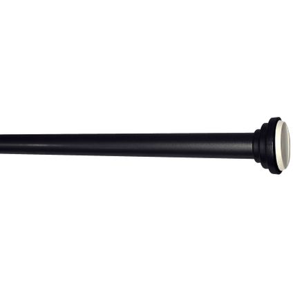 Tringle extensible noire 80 - 125 cm