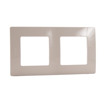 Plaque de recouvrement double Legrand Niloé horizontale/verticale blanc crème