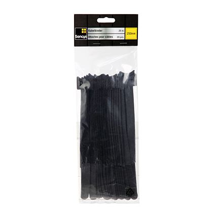 Sencys kabelbinders nylon zwart 254 mm - 20 stuks