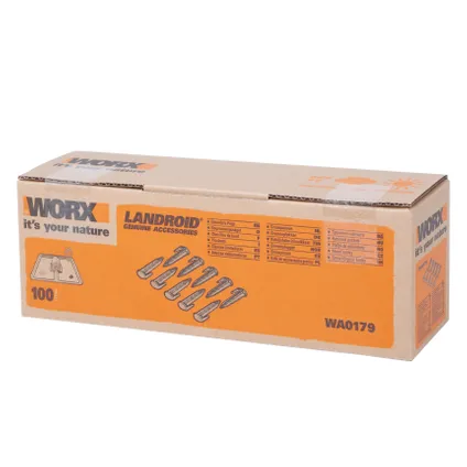 Crochets pour câble périphérique WA0179 Worx - 100 pièces 2