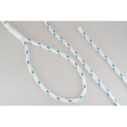 Mamutec meerlijn polyester gevlochten wit-blauw 12mmx8m 3