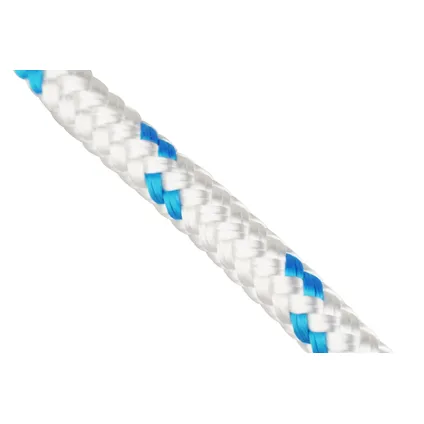 Mamutec meerlijn polyester gevlochten wit-blauw 12mmx8m 6