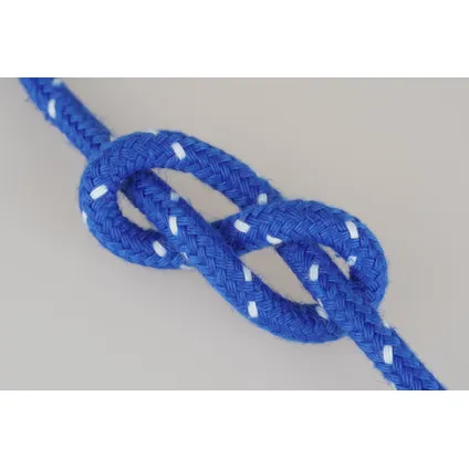 Mamutec touw polyester Spun Sport gevlochten blauw/wit 8mmx80m 4
