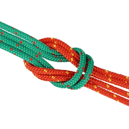 Mamutec touw polyester Neon gevlochten 16 spindels groen-rood 4mmx200m 7