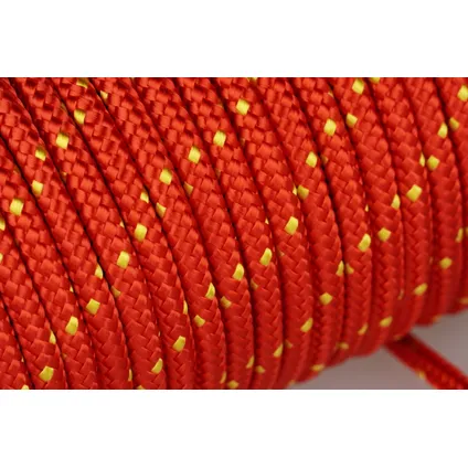 Mamutec touw polyester Neon rood-geel 4mmx200m 3