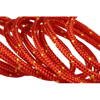 Mamutec touw polyester Neon rood-geel 4mmx200m 6