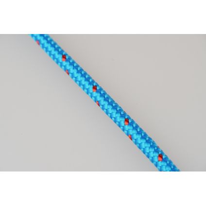 Mamutec touw polyester Neon gevlochten 16 spindels blauw 6mmx80m
