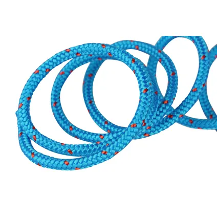 Mamutec touw polyester Neon gevlochten 16 spindels blauw 6mmx80m 5