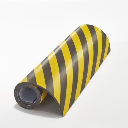 Mottez beschermschuim voor wand geel/zwart 100x150cm