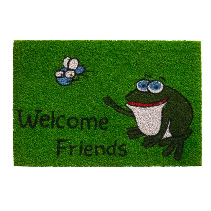 Paillasson Hamat 'Ruco' print welcome friends frog 40 cm x 60 cm
