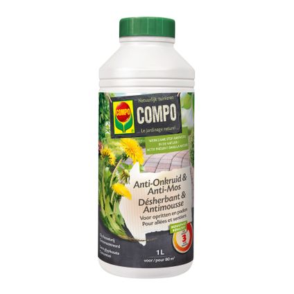 Herbicide et anti-mousse bio allées et sentiers Compo concentré 1L