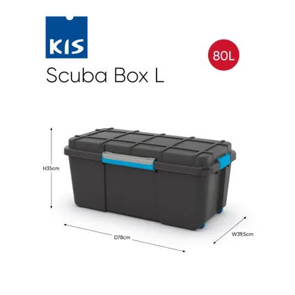 Boîte Kis Scuba L noir bleu 80L 5