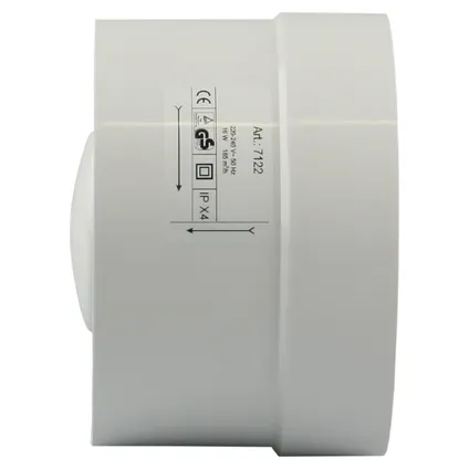 Ventilateur tubulaire Renson 7122 Ø125mm blanc 4