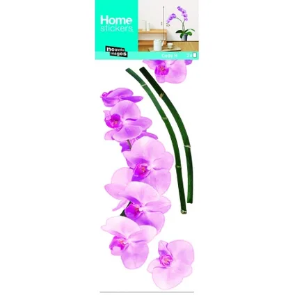 Nouvelles Images sticker roze orchidee 24 x 69 cm