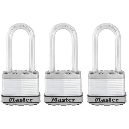Master Lock hangslot Excell 45mm gelamineerd staal + beugel 51mm 3st.