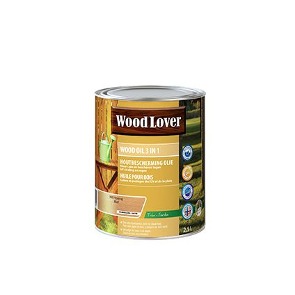 Wood Lover houtbeschermingolie 'Wood Oil 3 in 1' honing 2,5L