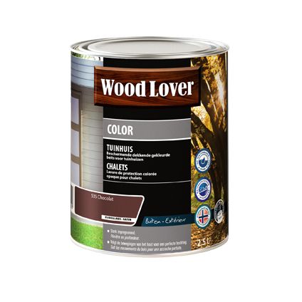 Wood Lover houtbeits 'Color Tuinhuis' chocolat 2,5L