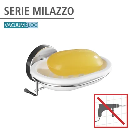 Porte-savon Wenko Milazzo 13cm avec Vacuumloc argent 6