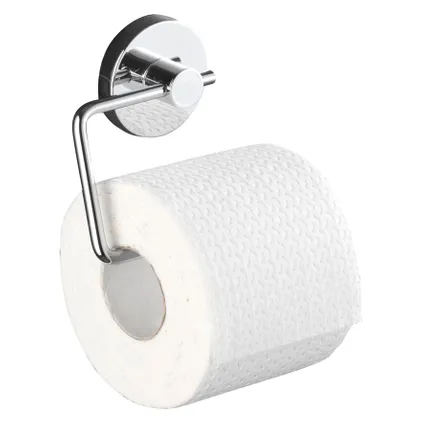 Porte-papier de toilette + pompe à vide Wenko VacuumLoc Milazzo chrome inox
 3