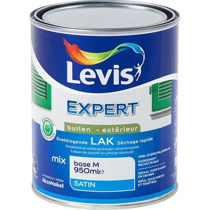 Levis lak Expert buitenhout sneldrogend mix base M zijdeglans 1L