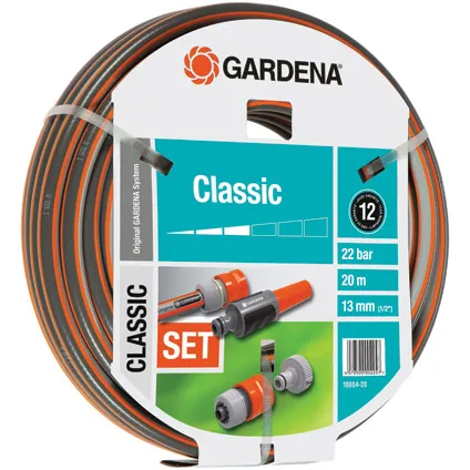 Daar maart Assert Gardena Classic tuinslang met aansluitarmaturen 13 mm (1/2") 20 m