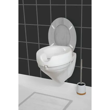 Rehausseur de siège de toilettes Wenko Secura plastique blanc 2