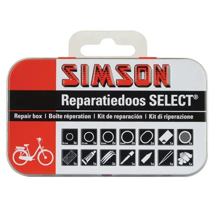 Kit de réparation pneus de vélo Simson 23 pièces 4