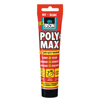 Bison Poly Max ExPress Blanc tube acrrochable 165 g