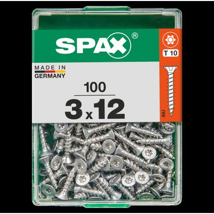 Spax schroef 'T-Star plus' staal geel 12 x 3 mm - 100 stuks