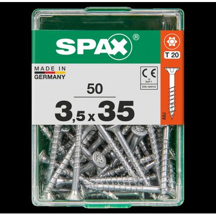 Spax schroef 'T-Star plus' staal geel 35 x 3,5 mm - 50 stuks