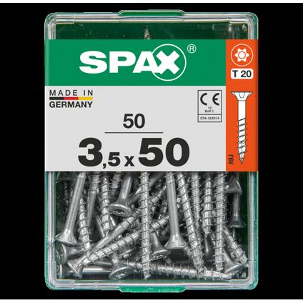 Spax schroef 'T-Star plus' staal geel 50 x 3,5 mm - 50 stuks