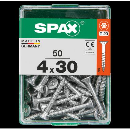 Spax schroef T-Star plus staal geel 30 x 4 mm - 50 stuks